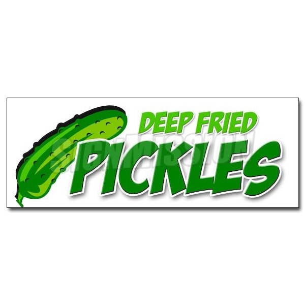 Safety Sign, 48 in Height, Vinyl, 18 in Length, Fried Pickles